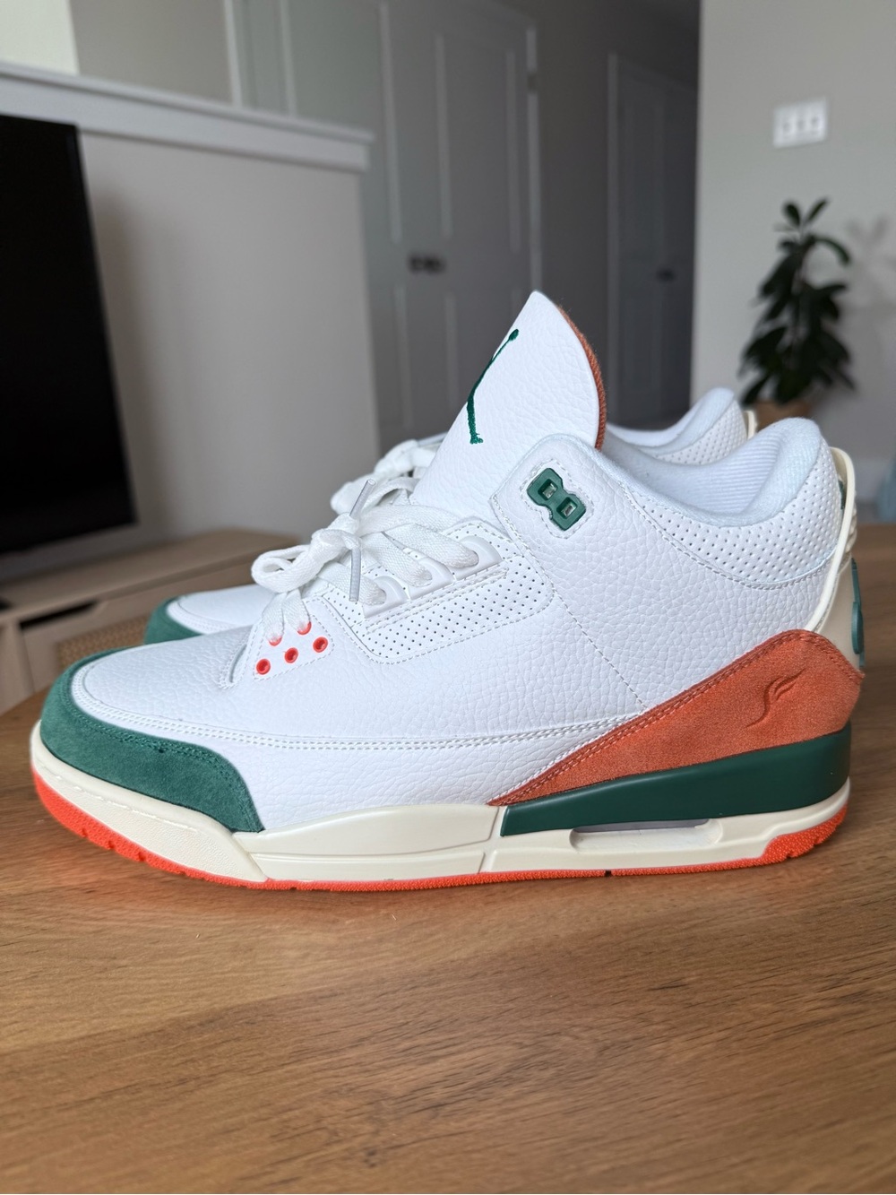 Nike Air Jordan 3 Retro SE Solefly Miami Beige Orange Green Sneakers Men’s 11 - Picture 4 of 15